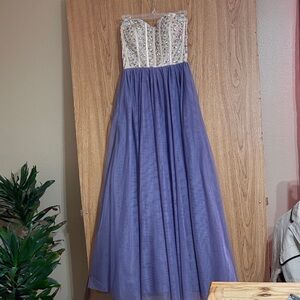 Nights by WeezeMe Strapless Purple Gown